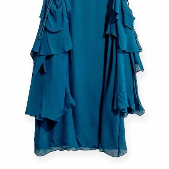 Haute‎ Hippie Finale Cold-Shoulder Ruffled Silk Mini Dress, Size 4, NWT - Picture 6 of 16